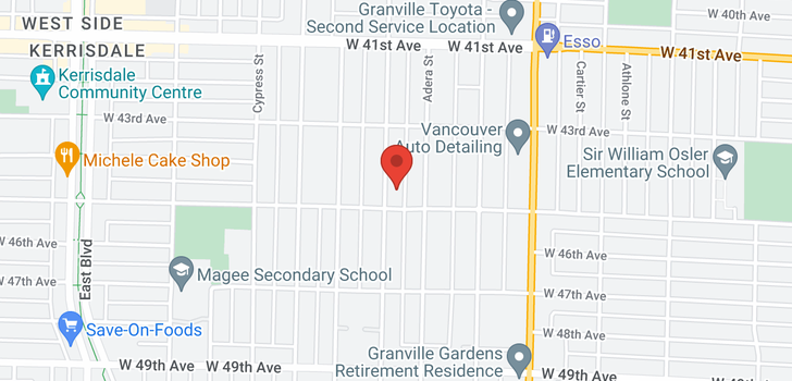 map of 6062 MARGUERITE STREET